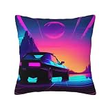 BGSHJVF Retrowave - Fundas de almohada decorativas suaves y cómodas para sofá, cama