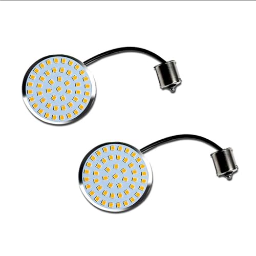 Ampoules clignotants ambrées 1156 pour motos et custom Davidson Softail Dyna