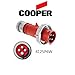 IEC 309 4125P6W Plug, 125A, 380-415V, 3 Pole, 4 Wire, Watertight, Red - Cooper # AH4125P6W