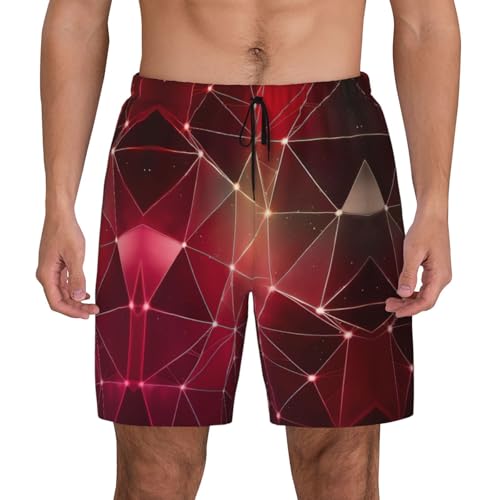 Maillot de bain séchage rapide homme à short compression rouge