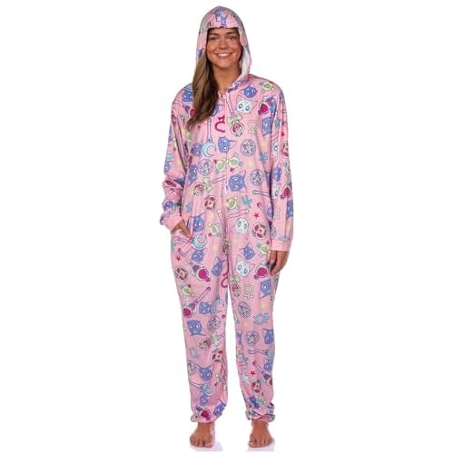 Bioworld Sailor Moon - Pijama de manga de anime Luna Artemis con capucha y cremallera para mujer, Multi colorido, S-M