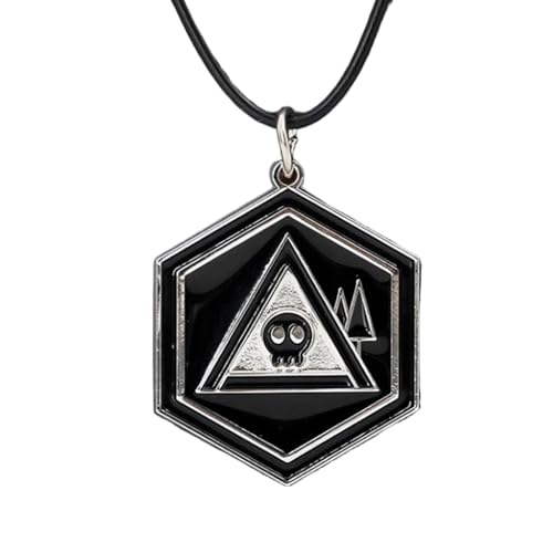 Photo de JUSONGKWCP Collier Murder Uzi Drone, Collier Fashion Cartoon Accessoires De Costume, Pendentif Murder Uzi Drone Logo Bijoux, Chaîne En Métal Pour Les Fans
