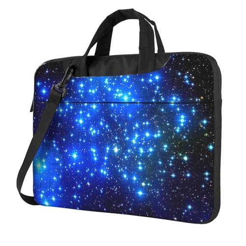 Bolsa para laptop ligera de estrellas azules con correa regulable