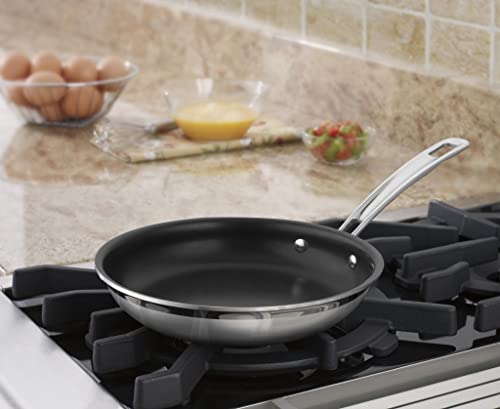 Image of Cuisinart MultiClad Pro 8 inch Open Skillet, 8-Inch, Non Stick Stainless Steel, MCPS22C-20NSN