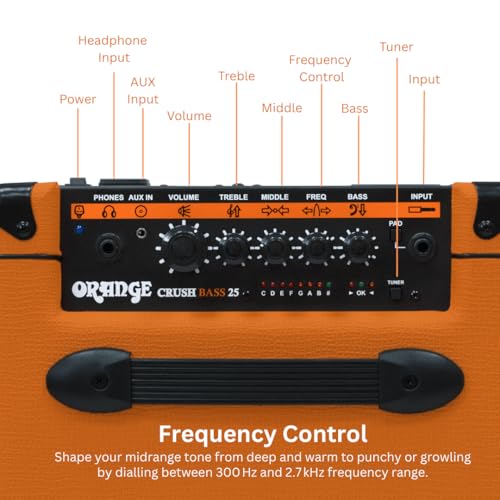 Image of Orange Crush Bass 25 25W 8 inch Guitar Amplifier and Speaker Combo,