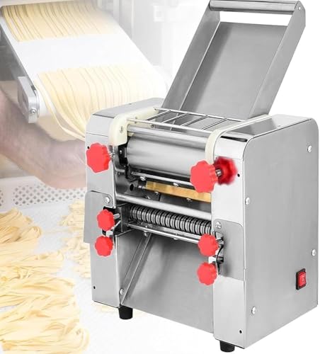 Commercial Kneading All-in-One Machine, Commercial Stainless Steel Noodle Machine, Home Noodle Machine, Stainless Steel Fully Automatic Noodle Rolling Small Electric Noodle Machine