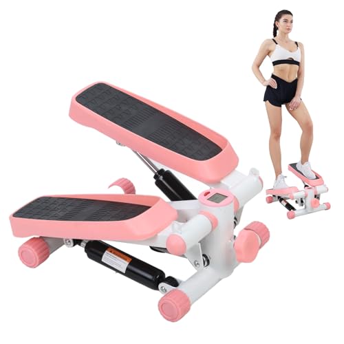 gibxiyza Mini steppers para entrenamiento de ejercicio, mini paso a paso con bandas de resistencia, pantalla LCD,...