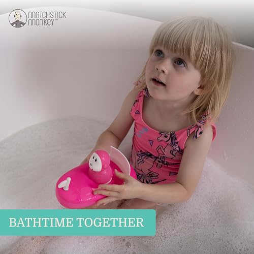 Jouet bain Matchstick Monkey bateau rose pour l'éveil sensoriel du bébé - 7