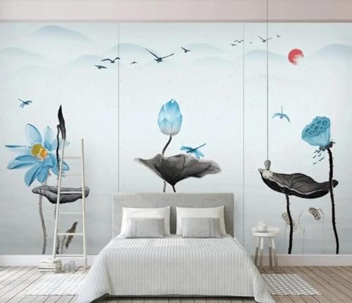 Papier peint salon ILIYA pour camoufler les défauts d'un mur blanc