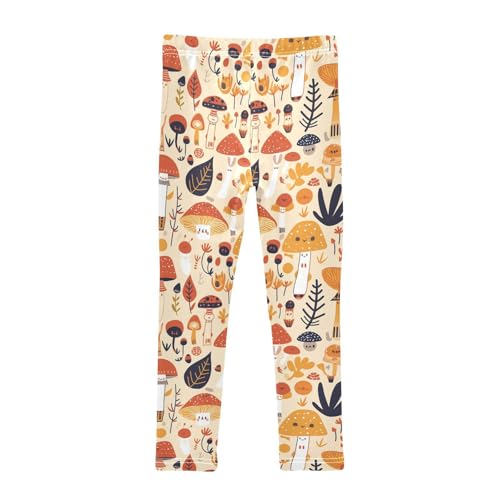 KLL Safari Mushroom Pattern Design Toddler Baby Girl Cotton Pants Soft High Waisted Activewear Exercise2