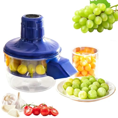 Éplucheur électrique de raisin, éplucheur Automatique Sans Fil Pour L'ail Et Les Fruits, Avec Lames En Acier Inoxydable 304, Rechargeable Par USB Pour Les Tomates...