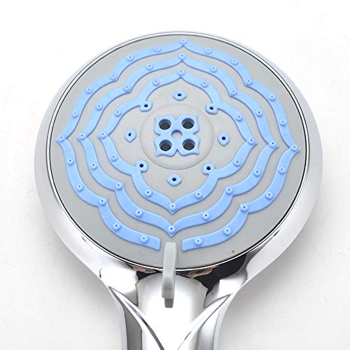 Cabezal de ducha de mano cromado con 5 modos de chorro para baño 4