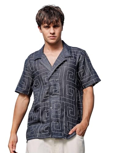 Image of Lymio Regular Fit Shirt for Men|| Men Stylish Regular Fit Shirt (Linen-E-Squre)