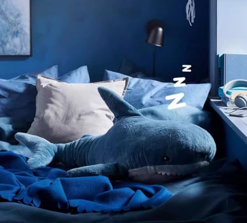 Image of 31.5-inch Plush Shark Toy Pillow, Giant Shark Stuffed Animal,Soft Shark Cushion Pillow Shark Plush Pillows,Chubby Stuffed Shark Toy - Children s Boys and Girls Room Decoration Bedtime Gift