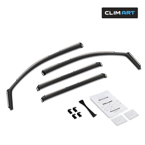 Image of CLIM ART in-Channel Incredibly Durable Rain Guards for Cadillac Escalade ESV 2015-2020, Original Window Deflectors, Vent Window Visors, Vent Deflector, 4 pcs. - 615259