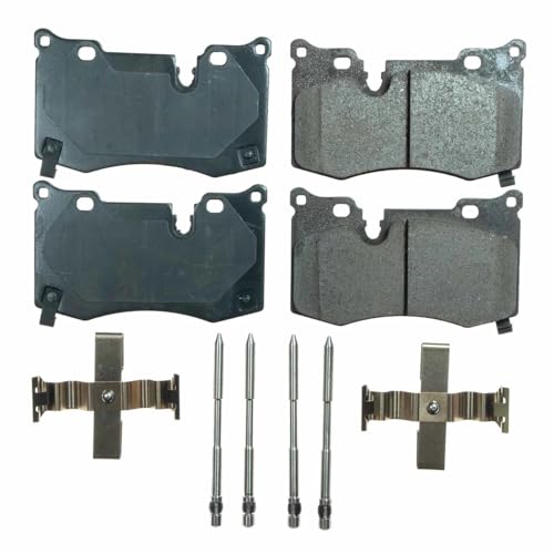 Image of PowerStop Rear Brake Pads for Chevrolet Corvette 2020-25 - Z17 Ceramic Brake Pads with Installation Hardware, 17-8008