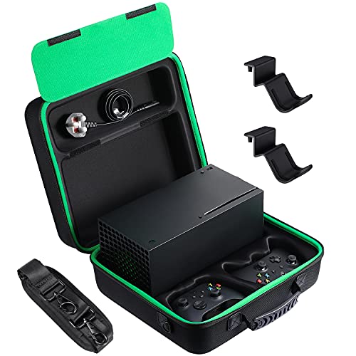 Zenacce Hard Carrying Case Compatible With Xbox Series X, Protective Travel Bag Holds Xbox Series X Console, Wireless Controllers, Cables And Other Accessories #TOP1