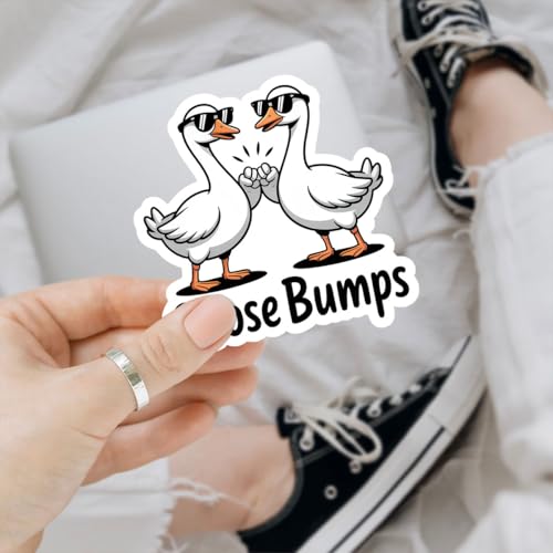 Image of 3pcs Certified Silly Goose Funny Sticker Pack, Goose Bumps Meme Humor Design, Die Cut Waterproof Vinyl Decal for Laptop, Water Bottle, Phone, Window, Helmet, Goose Lover Gift 3 Inches