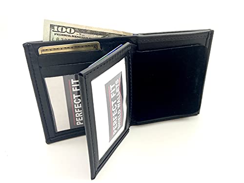 Perfect Fit Shield Wallets Los Angeles LAPD or Phoenix Oval Style Badge Wallet Bi-Fold Hidden Badge Wallet (Cutout PF158)4