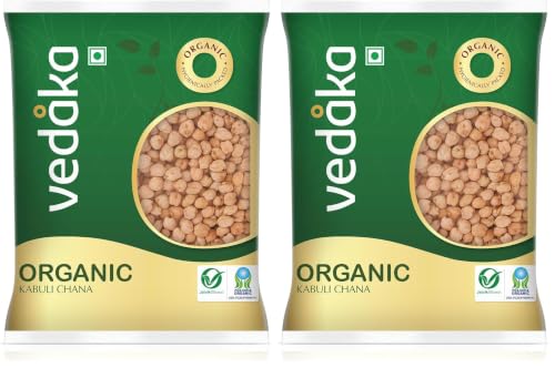 Image of Amazon Brand - Vedaka Organic Kabuli Chana 1 kg (Pack of 2)