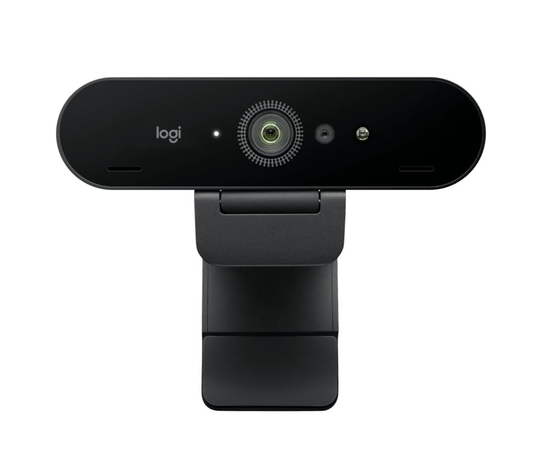 Logitech Brio 4K Webcam Video Calling Microphone with Noise Cancelling Auto HD Illumination Correction for Microsoft Teams, Zoom, Google Voice, Google Meet, PC/Mac/Laptop/Macbook