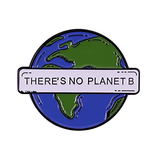 DEKKRYNFV Save the Earth Ambientale Sostenibile There Is No Planet Climate Change Earth Pin Earth Map Badge Spilla There Is No Planet B Pin Ambientale Pin Climate Change Pin