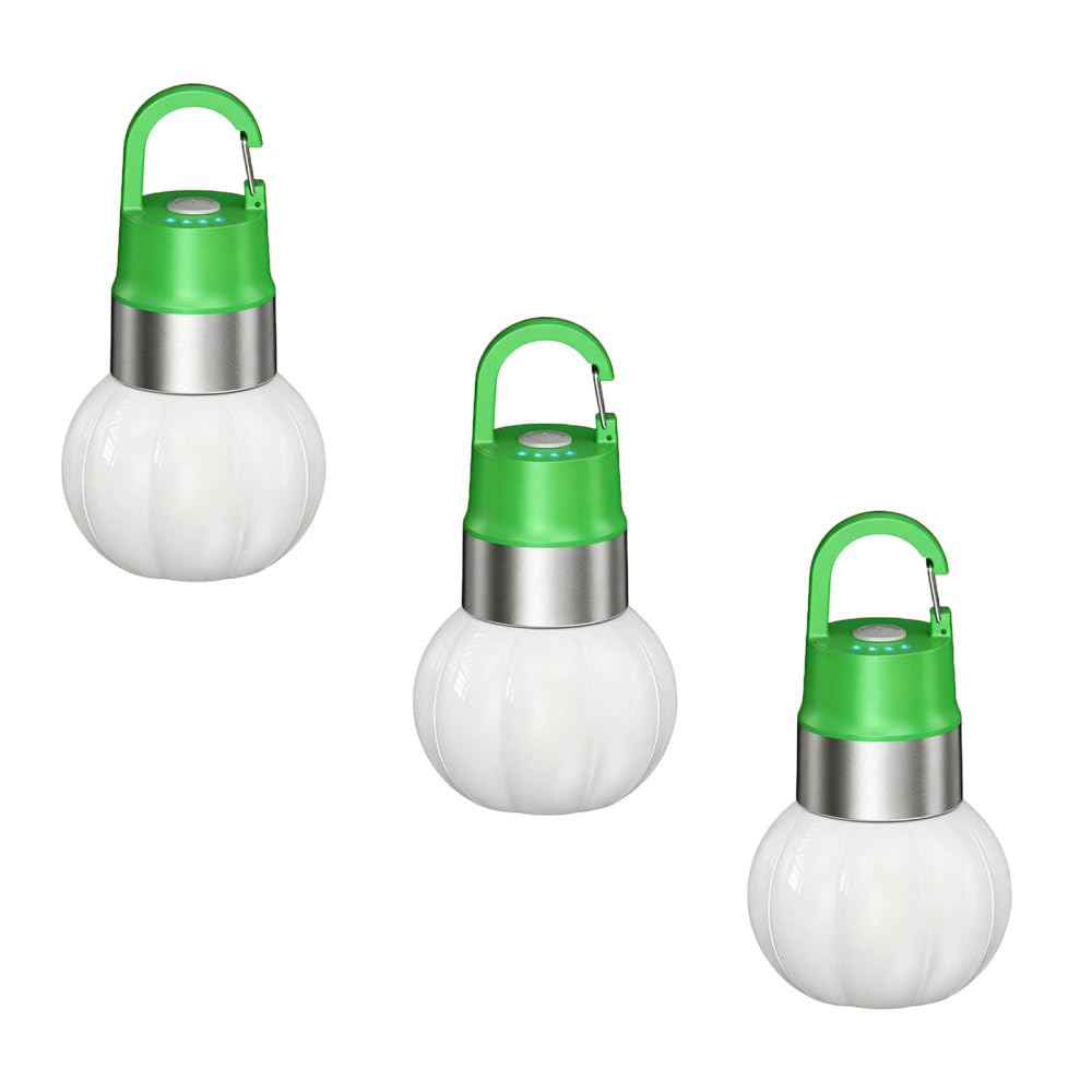 Camping Keychain Lights, 3Pcs Rechargeable Mini Tent Light with Hook
