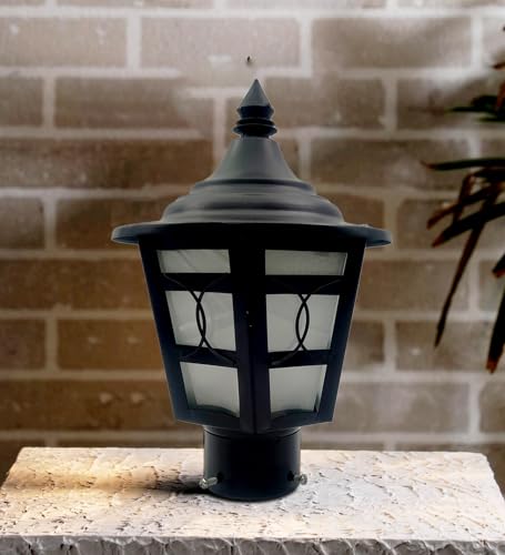 Image of SINOMAN Contemporary Gate Light Lamp for Outdoor Pillars Post Top Fixture for Pathway, Garden, Patio, Porch, Entrance, Walkway Farmhouse, Boundary and Landscape Lighting (GL Pooja, Pack of 1)