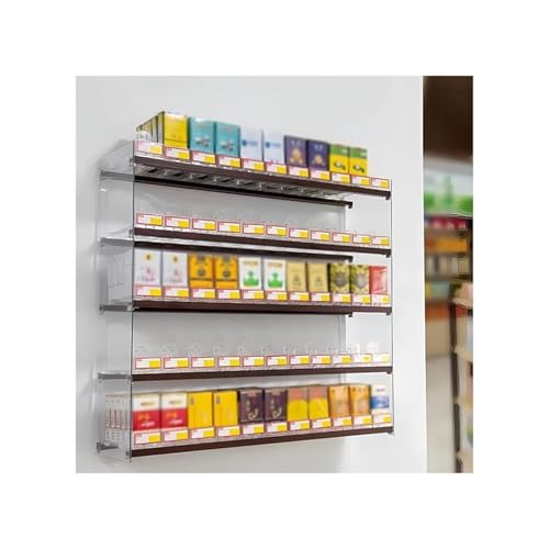 Présentoir à cigarettes en acrylique transparent haut de gamme pour aménagement de bureau de tabac