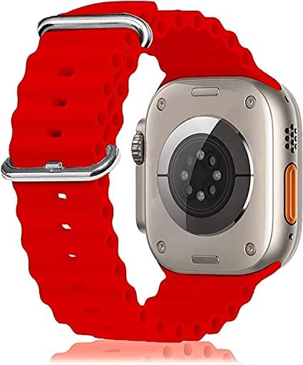 Image of Nick jones T800 Ultra Smartwatch with 1.06 inch HD Display, Bluetooth Calling Multiple Sports Modes & Watch Faces, Spo2 Monitoring & Heart Rate Monitoring, Call Notification, Red(Sim not Supported)