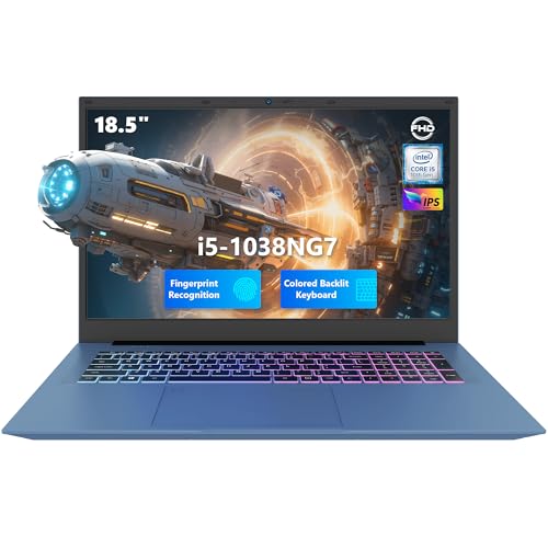18.5' Laptop Computers 10th generation i5 Processor 4C 8T 3.8GHz 16GB RAM + 512 SSD ,Full-featured Type-C/10000mAh/Wifi 6+BT 5.4/Supports TF card/Privacycover/RGB backlight/Fingerprint recognition