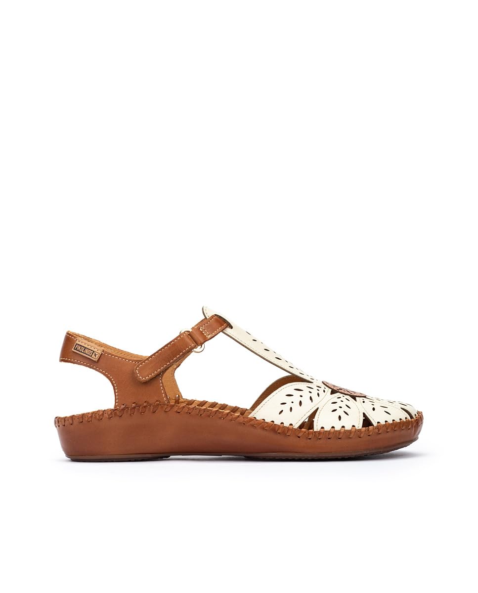Pikolinos Zapatos semiabiertos en Cuero P. Vallarta para Mujer en Color Blanco