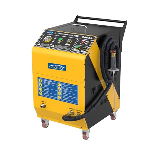 LINXINO HTS708 Automotive Dry Ice Blasting Cleaning Machine,110V Dry Ice Blasting Machine,Dry Ice DE-Carbon Cleaner Applies with All Vehicle