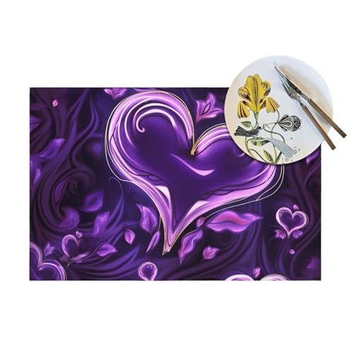 Sets de table en vinyle PVC anti-glisse et thermorésistant - 8