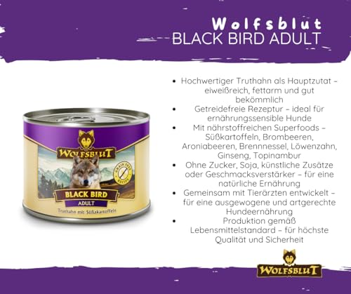 Wolfsblut Black Bird, 6er Pack (6 x 200 g)