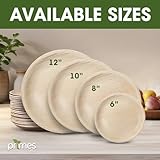 PRIMES ECO 10 INCH Round Palm Leaf Plates 25 PCS Large Disposable Plates Set Eco-Friendly, Biodegradable & Compostable Party Plates, Microwave & Freezer Safe Dinner Plates for Weddings, BBQ, Picnic - Image 6