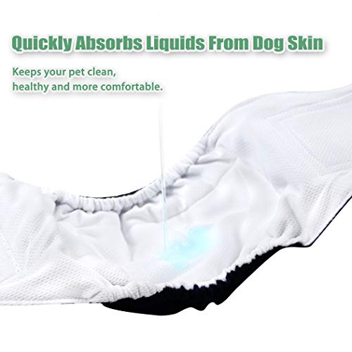 Image of Wegreeco Washable Male Dog Belly Wrap - Pack of 3 - (Black,XX-Large)