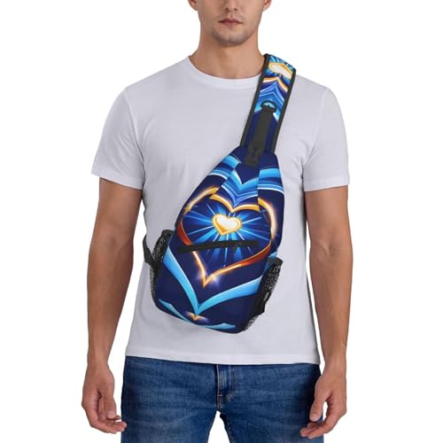 Mochila deportiva negra con estampado corazón miniatura 7