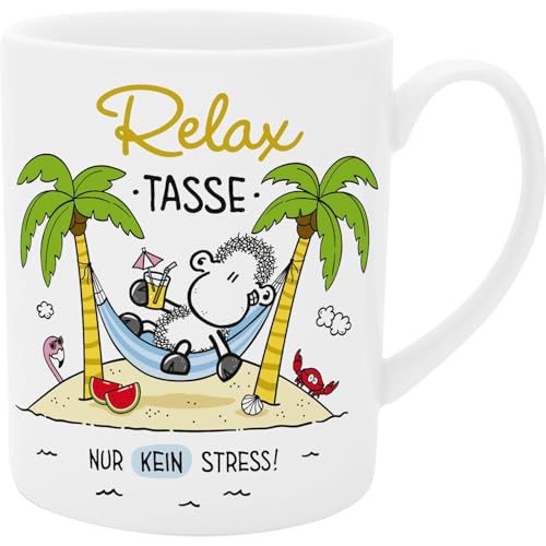 Sheepworld XL-Tasse mit Spruch Relax | Riesentasse aus Porzellan, XL...