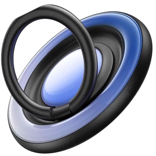 TORRAS 360° Fidget Spinner Magnetic Phone Grip Ring Holder Kickstand, Fit for PopSocket MagSafe Accessories Removable for iPhone 16,15,14, 13, 12 Pro/Max,SamsungGalaxy, Google, Ostand SpinRing, Purple