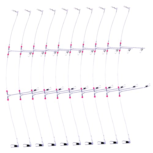 Happyyami 10pcs Stainless Steel Fishing Gear Swivel Snap Design Lures Lines Freshwater Saltwater Fishing Accessories