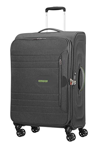 American Tourister Sonicsurfer - Spinner 68/25 Expandable Equipaje de Mano, 68 cm, 83.5 l, Gris (Dark Shadow)
