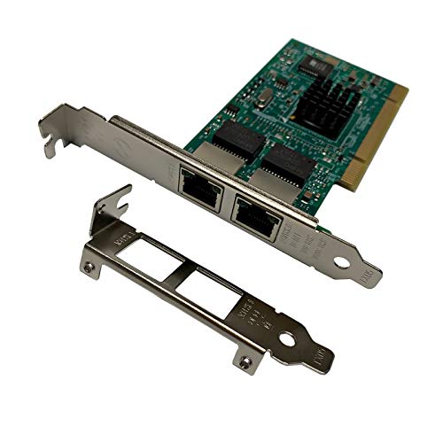 AYA Dual RJ45 Ethernet Port Pro/1000MT PCI Gigabit Desktop Network Adapter con Intel 82546-S Chipset miniatura 2