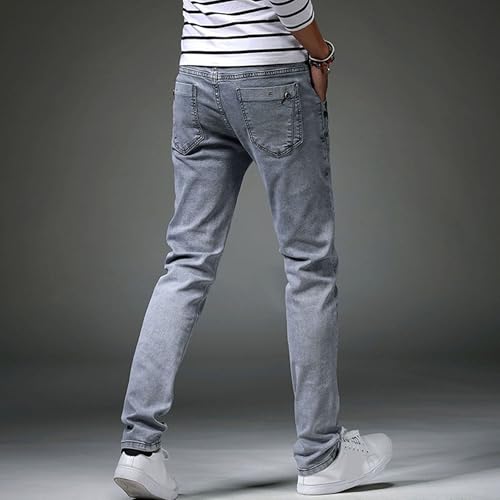 Men's Straight Leg Stretch Slim Fit Jeans Casual Comfort Basic Denim Pants Fashion Biker Streetwear Jeans4