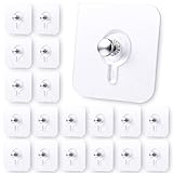 Rindion Adhesive Wall Hangers 35P, Transparent Picture Hangers Without Nails,...