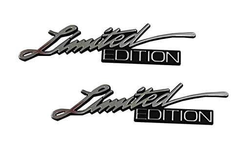 Image of 2pcs Limited Edition Decal Sticker Trunk Emblem 3D Badge Nameplate Logo Replacement for F150 F250 F350 Chevy Silverado 1500 2500 C10 C15 (Chrome)