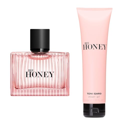 Toni Gard MY HONEY FOR WOMAN Set Eau de Parfum 40 ml und Shower Gel 150 ml floraler und fruchtiger Damenduft mit Himbeere Moschus Lotusblüte Jasmin und Honigtau