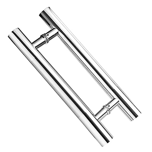 Poignée porte grange en acier inoxydable de 60 cm pour entrée d'hôtel élégante