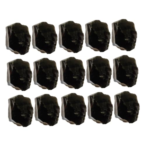 Quartz Naturelle Polie Obsidienne Noire Healvian 500g d'Éclats Minéraux Authentiques