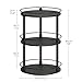 YATINEY 3-Tier Lazy Susan Organizer, Rotating Spice Rack, Spinning Organizer, Industrial Turntable Spice Rack Organizer for Cabinet, Kitchen Countertop, Pantry, Black SR23BK